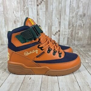 Ewing Sport Lite Waterproof Basketball Shoes Orange Navy High Top 8.5